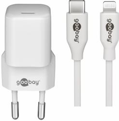 Goobay 64575 mobile device charger Smartphone White AC Fast charging Indoor 
