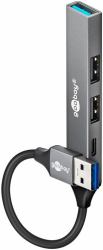 Goobay 74458 interface hub USB 3.2 Gen 1 [3.1 Gen 1] Type-A 5000 Mbit/s Light grey 