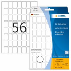 HERMA Multi-purpose labels 12x18 mm white Movables/removable paper matt 1792 pcs. 
