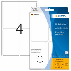HERMA Multi-purpose labels 52x82 mm white Movables/removable paper matt 128 pcs 