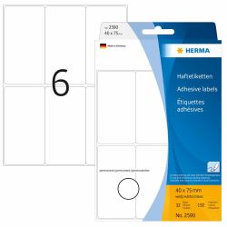 HERMA Multi-purpose labels 40x75 mm white paper matt hand inscription 192 pcs. 