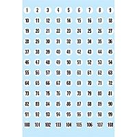 HERMA Numbers 8mm 1-540 paper white black 5 sh. self-adhesive label 