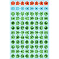 HERMA Numbers 8mm 1-160 paper colours assorted black 6 sh. self-adhesive label 