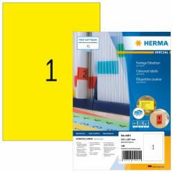 HERMA Coloured Labels A4 210x297 mm yellow paper matt 100 pcs. 