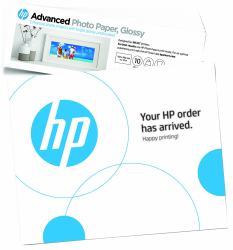 HP Advanced Photo Paper Glossy 65 lb 4 x 12 in. [101 x 305 mm] 10 sheets 