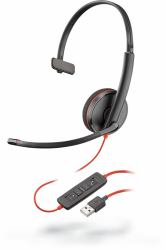 HP Poly Poly Blackwire C3210 Headset Wired Head-band Office/Call center USB Type-A Black 