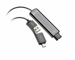 HP Poly DA75 USB to QD Black Adapter TAA 