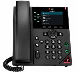 HP Poly VVX 350 6-Line IP Phone and PoE-enabled 