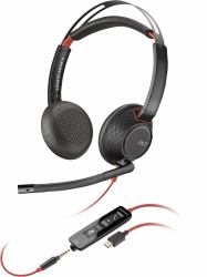 HP Poly POLY 805H3AA headphones/headset Wired Head-band Office/Call center USB Type-C Black 