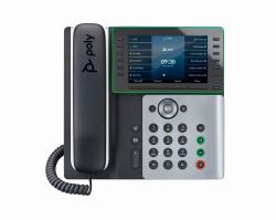 HP Poly Edge E550 IP Phone and PoE-enabled 