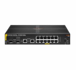 Aruba 6100 12G Class4 PoE 2G/2SFP+ 139W Managed L3 Gigabit Ethernet [10/100/1000] Power over Ethernet [PoE] 1U Black 
