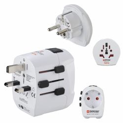 Hama World Travel Pro Light USB power plug adapter Universal White 
