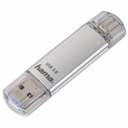 Hama C-Laeta USB flash drive 64 GB USB Type-A / USB Type-C 3.2 Gen 1 [3.1 Gen 1] Silver 