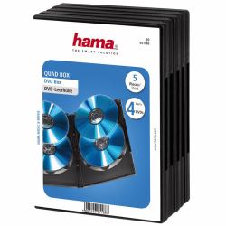 Hama DVD Quad Box, Black, Package of 5 pieces 4 discs 