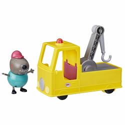 Hasbro Peppa Pig Granddad Dog's Tow Truck Construction Vehicle and Figure Set, Preschool Toys for Boys and Girls 3 Years and Up 