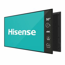 Hisense 50DM66E Signage Display Digital signage flat panel 127 cm [50"] LED Wi-Fi 500 cd/m² 4K Ultra HD Black Built-in processor Android 11 24/7 