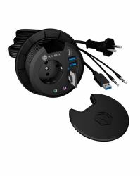 ICY BOX IB-HUB1430-CR socket-outlet Black 