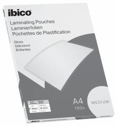Ibico Basics Medium A4 Laminating Pouches 