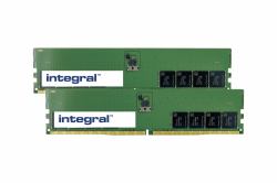 Integral 64GB [2x32GB] PC RAM MODULE KIT DDR5 4800MHz PC5-38400 UNBUFFERED NON-ECC DIMM 1.1V 2GX8 CL40 EQV. TO KCP548UD8K2-64 FOR KINGSTON 