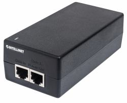 Intellinet Gigabit Ultra PoE+ Injector, 1 x 60 W Port, IEEE 802.3bt and IEEE 802.3at/af Compliant, Plastic Housing [UK Power Cord] 
