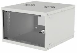 Intellinet 19" Network Cabinet - Wall Mount [Basic], 6U, 400mm Deep, Grey, Flatpack, Max 50kg, Usable Depth 340mm, Glass Door, Rack, Parts for wall installation [eg screws and rawl plugs] not included 