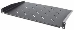 Intellinet 19" Cantilever Shelf, 1U, Shelf Depth 350mm, Vented, Max 25kg, Black, Three Year Warranty 