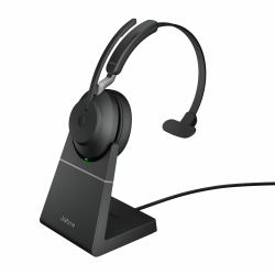 Jabra Evolve2 65 USB-A UC Mono with Charging Stand - Black 