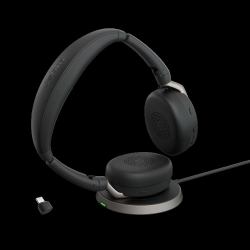 Jabra Evolve2 65 Flex Link 380 USB-C MS Stereo Headset and Wireless Charging