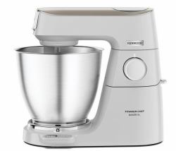 Kenwood Electronics Kenwood Titanium Chef Baker XL KVL65.001WH Stand mixer 1200 W Silver, White 