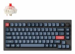 Keychron V1 Max keyboard Universal USB + RF Wireless + Bluetooth QWERTY UK English Black, Grey 