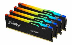 Kingston Technology FURY Beast 64GB 5600MT/s DDR5 CL40 DIMM [Kit of 4] RGB XMP 