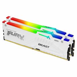 Kingston Technology FURY Beast 32GB 5600MT/s DDR5 CL40 DIMM [Kit of 2] White RGB XMP 