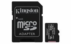 Kingston Technology Canvas Select 512GB micSDXC Plus 100R A1 C10 Card + ADP 