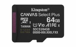Kingston Technology 64GB micSDXC Canvas Select Plus Gen3 100R A1 Single Pack w/o ADP 
