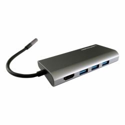 LC-Power LC-HUB-C-MULTI-5 laptop dock/port replicator Wired USB 3.2 Gen 1 [3.1 Gen 1] Type-C Anthracite, Black 