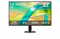 LG Monitor U4 27U411B-B 27-inch IPS Full HD 144Hz Monitor 