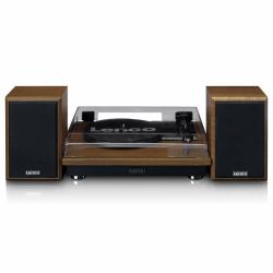 Lenco LS-100WD audio turntable Belt-drive audio turntable Black, Oak Automatic 