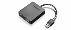 Lenovo Universal USB 3.0 to VGA/HDMI USB graphics adapter Black 