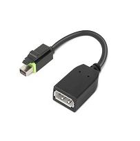 Lenovo 4X90Q93975 video cable adapter Mini DisplayPort DisplayPort Black 