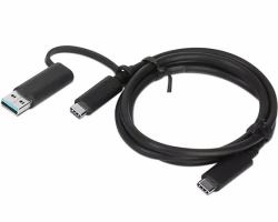 Lenovo 4X90U90618 USB cable USB 3.2 Gen 1 [3.1 Gen 1] 1 m USB A/USB C USB C Black 