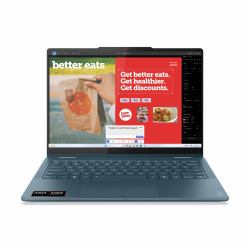 Lenovo Yoga 7 2-in-1 14AKP10 Copilot+ PC AMD Ryzen™ AI 5 340 Hybrid [2-in-1] 35.6 cm [14"] Touchscreen WUXGA 16 GB LPDDR5-SDRAM 512 GB SSD Wi-Fi 7 [802.11be] Windows 11 Home German Teal 