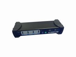LevelOne Equip 331544 KVM Switch Dual Monitor; 4 Port PS2/USB/Audio; with USB Hub [2Years warranty]