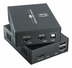 LevelOne HVE-8111 AV extender AV transmitter & receiver Black 