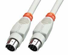 Lindy 8 Pin Mini DIN Cable 2 m parallel cable Grey 