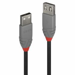 Lindy 2m USB 2.0 Type A Extension Cable, Anthra Line 