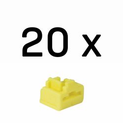 Lindy RJ-45 Port Blockers [Without Key] - Pack of 20, Yellow 