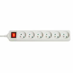Lindy 73126 power extension 6 AC outlet[s] Indoor White 