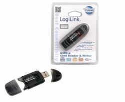 LogiLink Cardreader USB 2.0 Stick external for SD/MMC card reader Black 