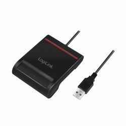 LogiLink CR0047 smart card reader Indoor USB 2.0 Black 