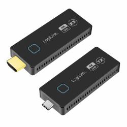 LogiLink HDW0104 AV extender AV transmitter & receiver Black 